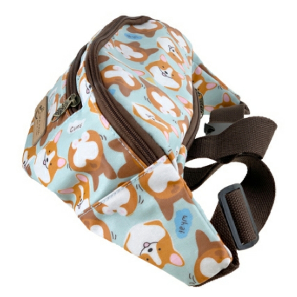 Waterproof Corgi Large Fanny Pack Crossbody Bag - Picture 2 of 12
